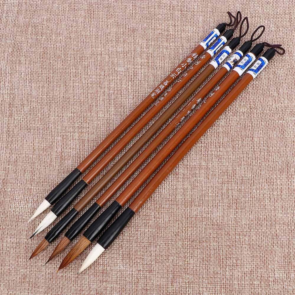 Bamboo Hair Brush - Pratico pennello per calligrafia in bambù,