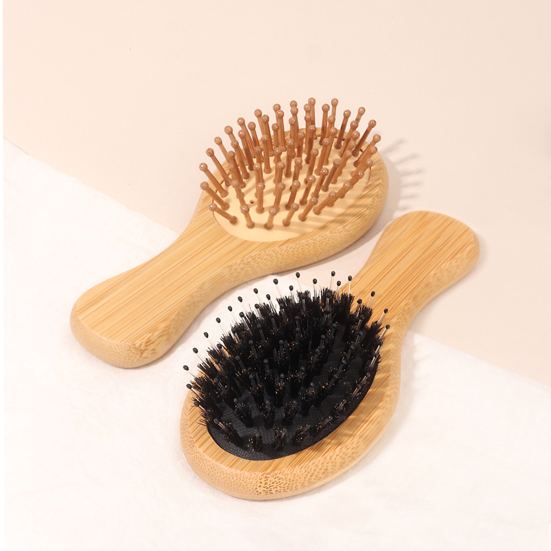 Bamboo Hair Brush - Mini pettine Airbag in bambù Spazzola