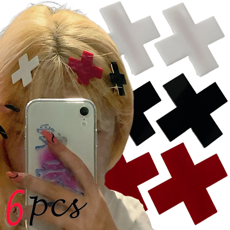 Bobby Pin Bulk - Y2K croce rossa fermaglio per capelli
